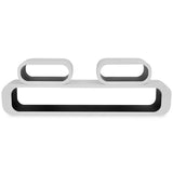 Wall Cube Shelves 6 pcs Black and White - Top-Down View
