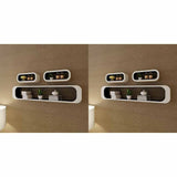 Wall Cube Shelves 6 pcs Black and White