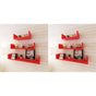 Wall Shelves 6 pcs Red