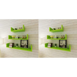 Wall Shelves 6 pcs Green