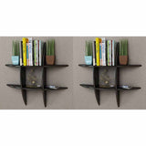 Wall Shelves 2 pcs Black