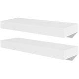 Wall Shelves 4 pcs White 40 cm - Front View