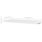Wall Shelves 4 pcs White 80 cm