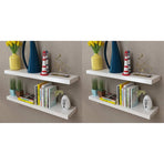 Wall Shelves 4 pcs White 80 cm