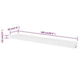 Wall Shelves 4 pcs White 100 cm