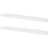 Wall Shelves 4 pcs White 120 cm - Front View