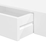 Floating Wall Shelves with Drawers 2 pcs White 48 cm - Low Angle