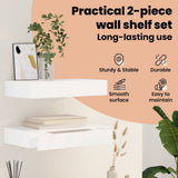 Floating Wall Shelves with Drawers 2 pcs White 48 cm - Extra Image