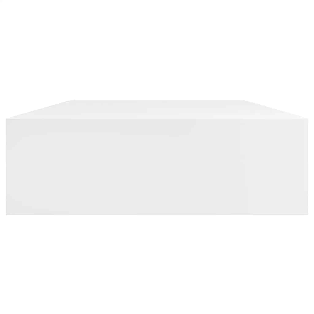Floating Wall Shelves with Drawers 2 pcs White 80 cm
