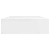 Floating Wall Shelves with Drawers 2 pcs White 80 cm