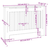 Radiator Covers 2 pcs White 112 cm Engineered Wood - Top-Down View