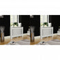 Radiator Covers 2 pcs White 112 cm Engineered Wood