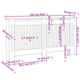 Radiator Covers 2 pcs White 152 cm Engineered Wood