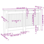 Radiator Covers 2 pcs White 152 cm Engineered Wood