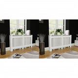 Radiator Covers 2 pcs White 152 cm Engineered Wood