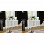 Radiator Covers 2 pcs White 152 cm Engineered Wood