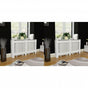 Radiator Covers 2 pcs White 152 cm Engineered Wood