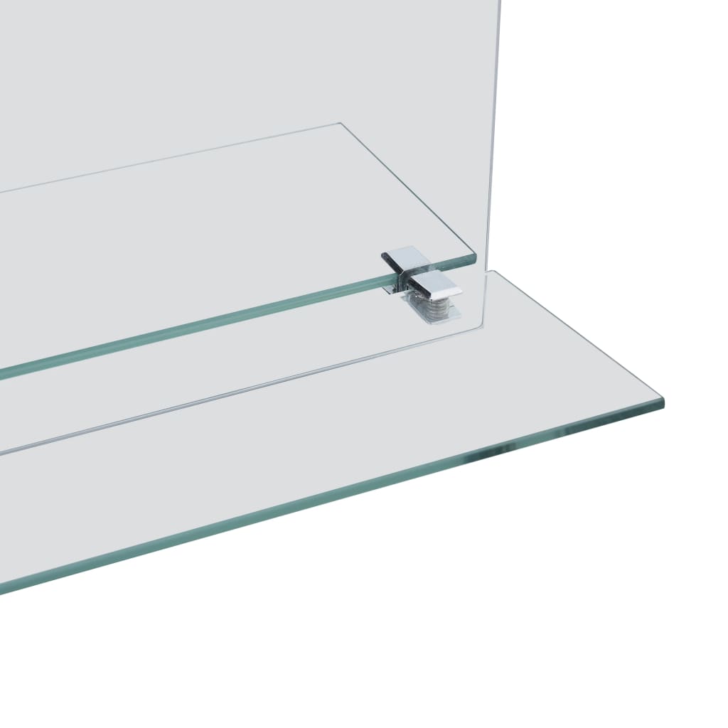 Wall Mirror with Shelf 30x50 cm Tempered Glass