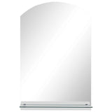 Wall Mirror with Shelf 40x60 cm Tempered Glass - Side View