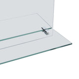 Wall Mirror with Shelf 50x70 cm Tempered Glass