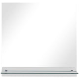 Wall Mirror with Shelf 40x40 cm Tempered Glass - Side View
