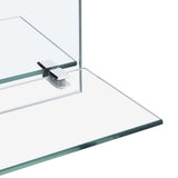 Wall Mirror with Shelf 40x40 cm Tempered Glass - Top-Down View