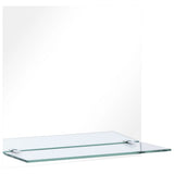 Wall Mirror with Shelf 50x50 cm Tempered Glass - Front View