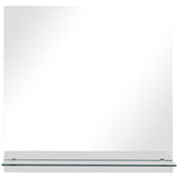 Wall Mirror with Shelf 60x60 cm Tempered Glass - Side View