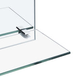 Wall Mirror with Shelf 60x60 cm Tempered Glass - Top-Down View