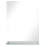 Wall Mirror with Shelf 50x70 cm Tempered Glass - Side View
