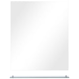 Wall Mirror with Shelf 50x60 cm Tempered Glass - Side View