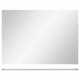 Wall Mirror with Shelf 80x60 cm Tempered Glass - Side View