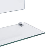 Wall Mirror with 5 Shelves Silver 50x60 cm - Top-Down View