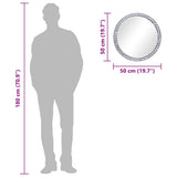 Wall Mirror 50 cm Tempered Glass - Rear View