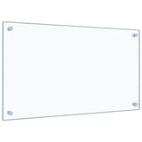 Kitchen Backsplash Transparent 70x40 cm Tempered Glass - 45-Degree Angle
