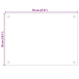 Kitchen Backsplash Transparent 70x50 cm Tempered Glass