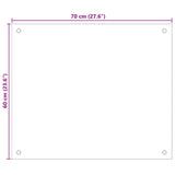 Kitchen Backsplash Transparent 70x60 cm Tempered Glass