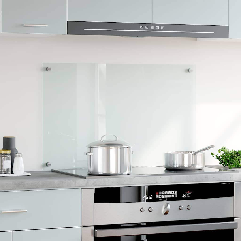 Kitchen Backsplash Transparent 80x50 cm Tempered Glass