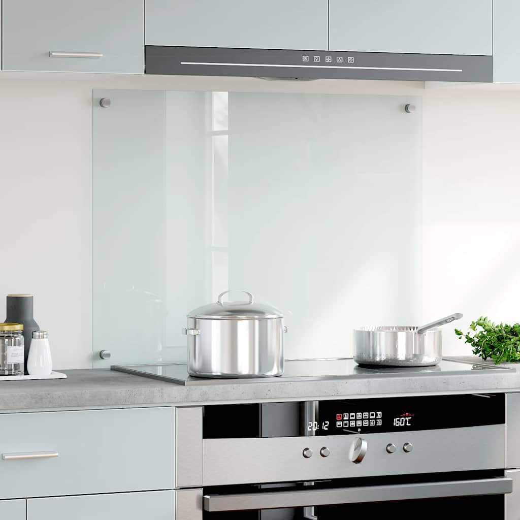 Kitchen Backsplash Transparent 80x60 cm Tempered Glass
