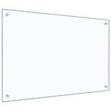 Kitchen Backsplash Transparent 90x60 cm Tempered Glass - 45-Degree Angle