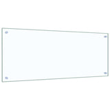 Kitchen Backsplash Transparent 100x40 cm Tempered Glass - 45-Degree Angle