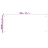 Kitchen Backsplash Transparent 100x40 cm Tempered Glass