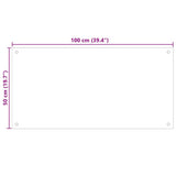 Kitchen Backsplash Transparent 100x50 cm Tempered Glass