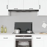 Kitchen Backsplash Black 70x40 cm Tempered Glass