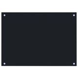 Kitchen Backsplash Black 70x50 cm Tempered Glass - Front View