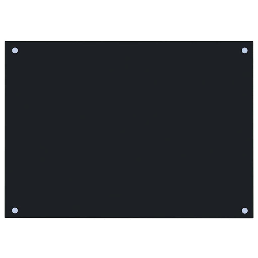 Kitchen Backsplash Black 70x50 cm Tempered Glass