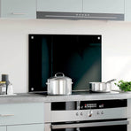 Kitchen Backsplash Black 70x50 cm Tempered Glass