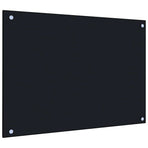 Kitchen Backsplash Black 70x50 cm Tempered Glass