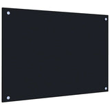 Kitchen Backsplash Black 70x50 cm Tempered Glass - 45-Degree Angle