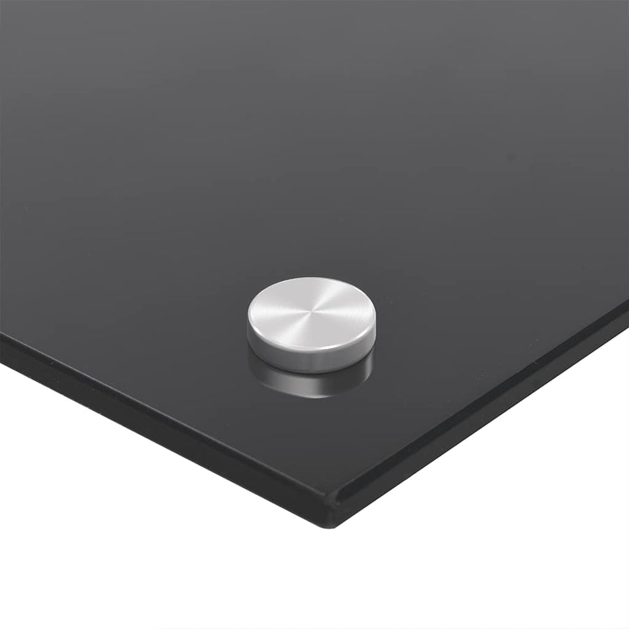 Kitchen Backsplash Black 70x50 cm Tempered Glass